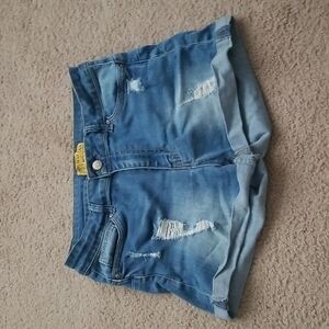 Wax Jean Women's Distressed Denim Shorts